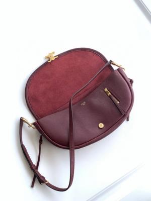 wholesale quality celine halfmoon bag 103737 wine red